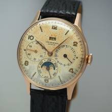 Thumbnail von Universal Genève Triple Calendar moonphase RoseGold 18k/750 Ref.: 11312