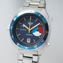 Thumbnail von Heuer Skipper Chronograph 15640 Stahl/Heuer Stahlband top