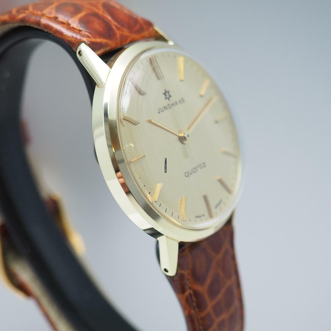 Thumbnail von Junghans Calatrava Quartz solid gold 14K/585
