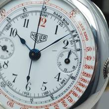 Thumbnail von Heuer Vintage Pocket-wristwatch Chronograph enamel round 192 Vintage Pocket-wristwatch Chronograph round 1920 silver-cased