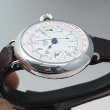 Thumbnail von Heuer Vintage Pocket-wristwatch Chronograph enamel round 192 Vintage Pocket-wristwatch Chronograph round 1920 silver-cased