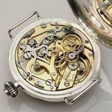 Thumbnail von Heuer Vintage Pocket-wristwatch Chronograph enamel round 192 Vintage Pocket-wristwatch Chronograph round 1920 silver-cased