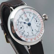 Thumbnail von Heuer Vintage Pocket-wristwatch Chronograph enamel round 192 Vintage Pocket-wristwatch Chronograph round 1920 silver-cased
