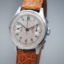 Thumbnail von Ulysse Nardin Chronograph Vintage Schnecken-Tachymeter-Skala um 1940 Stahl/Leder Box + papers