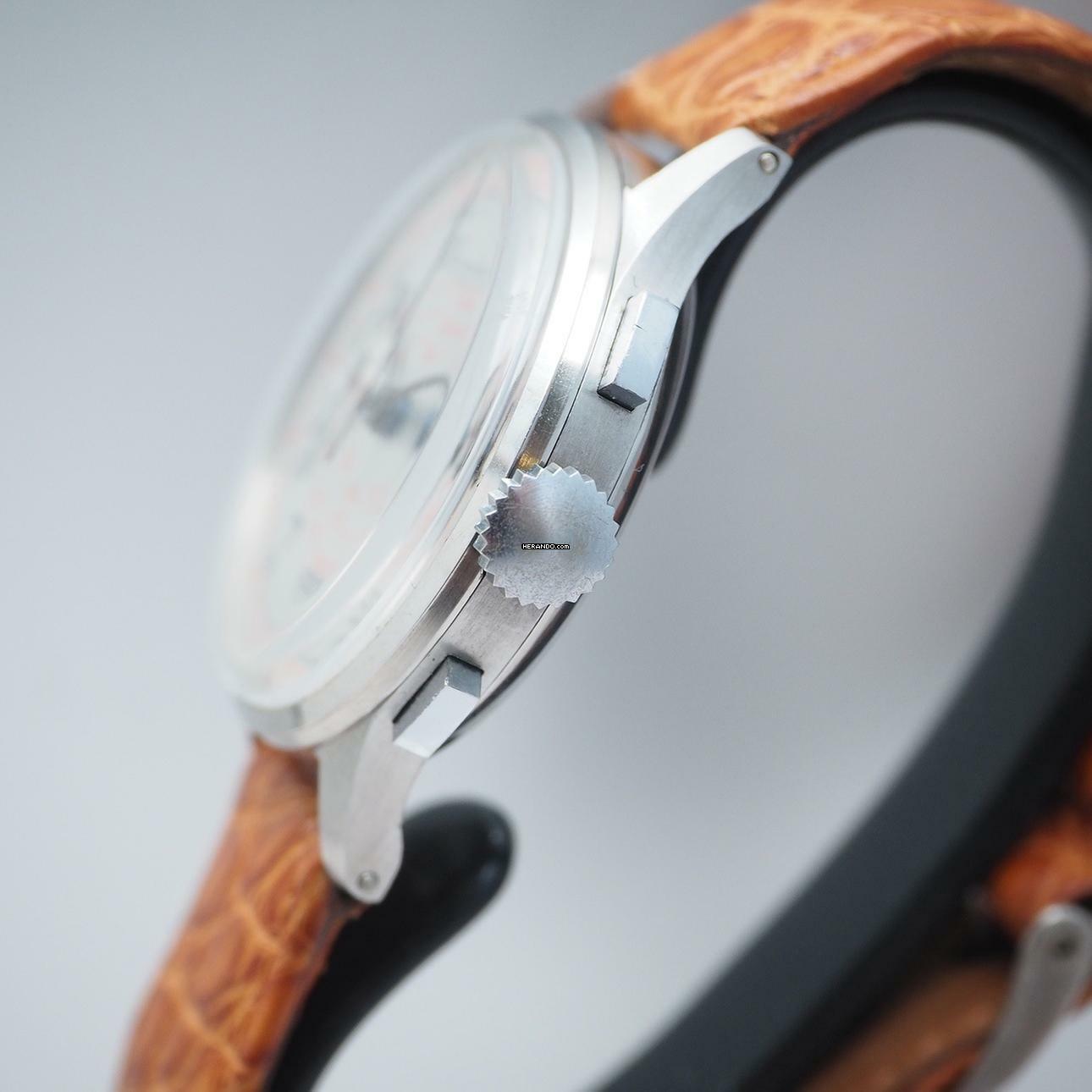 Thumbnail von Ulysse Nardin Chronograph Vintage Schnecken-Tachymeter-Skala um 1940 Stahl/Leder Box + papers