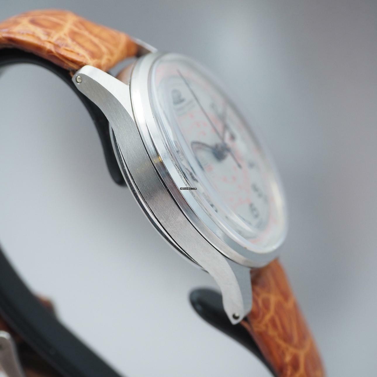 Thumbnail von Ulysse Nardin Chronograph Vintage Schnecken-Tachymeter-Skala um 1940 Stahl/Leder Box + papers