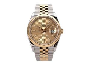 Thumbnail von Rolex Datejust 36 Oystersteel / Gelbgold Ref. 126233 golden Riffelmuster Jubile-Band