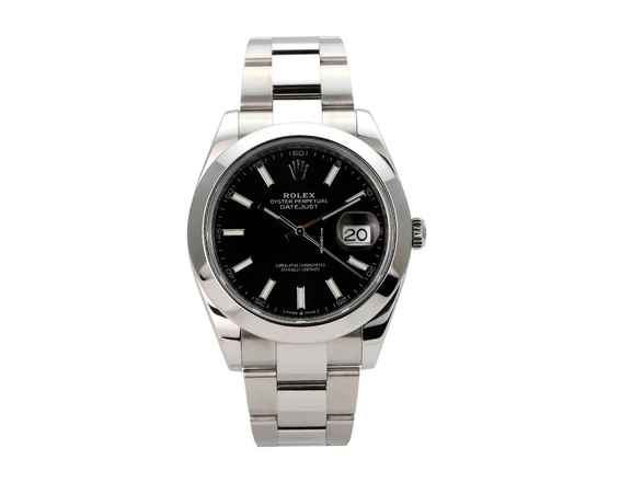  Rolex Datejust 41 Edelstahl 126300 Schwarz Oyster-Band 