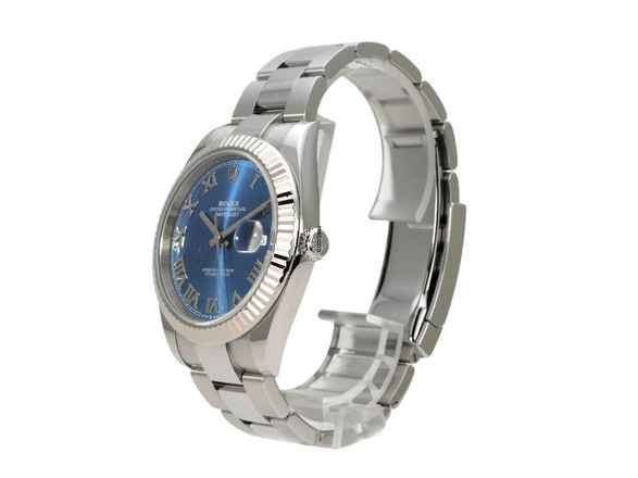  Rolex Datejust 41 Ref. 126334 Edelstahl / Weißgold Blau Römisch Oyster-Band 