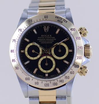  Rolex Daytona Stahl Black Tritium Invert 6 Dial Zenith Cosmograph Klassiker Chronograph N-Serie 