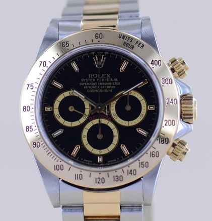  Rolex Daytona Stahl Black Tritium Invert 6 Dial Zenith Cosmograph Klassiker Chronograph N-Serie 