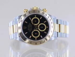 Thumbnail von Rolex Daytona Stahl Black Tritium Invert 6 Dial Zenith Cosmograph Klassiker Chronograph N-Serie