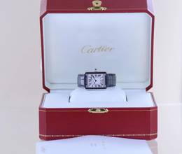 Thumbnail von Cartier Tank Solo Stahl Quarz Klassiker Sportlich Lederband 2716 white roman B+P
