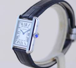Thumbnail von Cartier Tank Solo Stahl Quarz Klassiker Sportlich Lederband 2716 white roman B+P