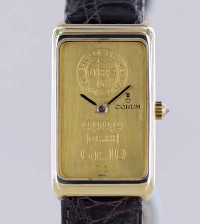 Corum Ignot Union Bank 18K Yellow Gold 24K Dial Unisex Collector rar 
