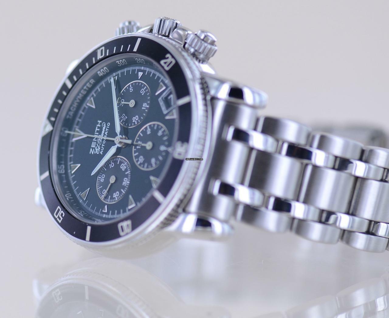 Thumbnail von Zenith El Primero Chronograph Rainbow El Primero Automatik Chronograph black Dial Steel TOP