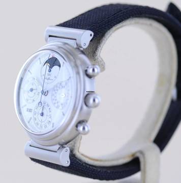  IWC Da Vinci Perpetual Calendar Chronograph Steel white Dial 39 mm Ewiger Calendar Perpetual 