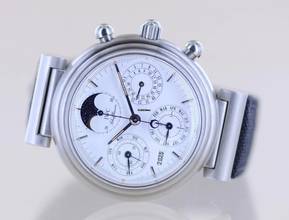 Thumbnail von IWC Da Vinci Perpetual Calendar Chronograph Steel white Dial 39 mm Ewiger Calendar Perpetual