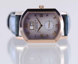 Thumbnail von A. Lange & Söhne Arkade Gold 18K Panoramadatum Traumuhr smoked Dial Dresswatch B+P