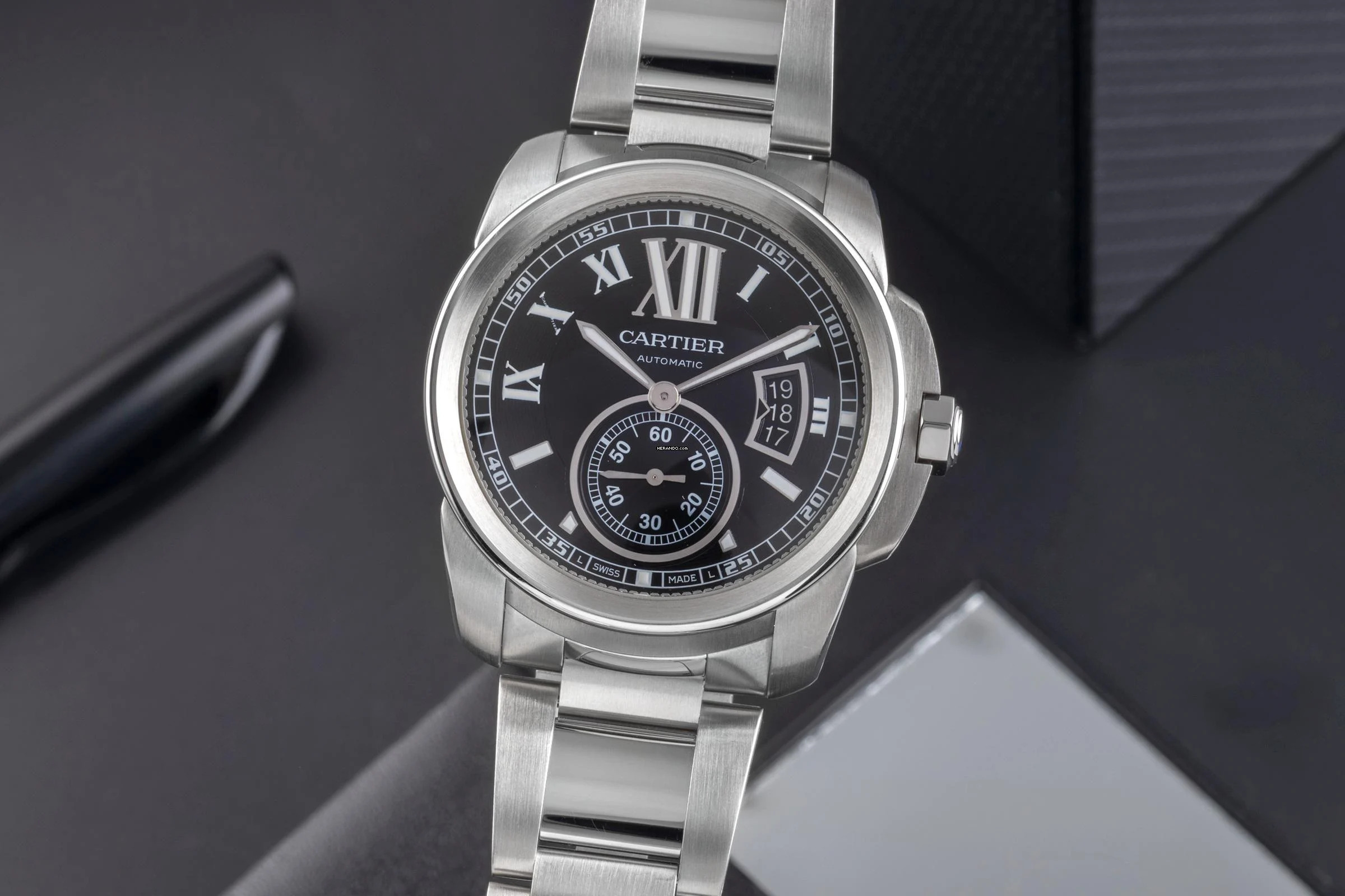 Cartier Calibre de Cartier Edelstahl Automatik Herrenuhr Ref. W7100016