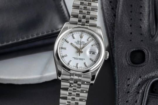  Rolex Datejust 36 Silver Dial Oyster Edelstahl Automatik Herren Ref. 116200 