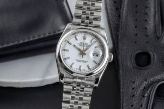 Thumbnail von Rolex Datejust 36 Silver Dial Oyster Edelstahl Automatik Herren Ref. 116200