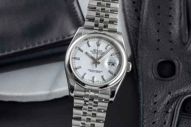  Rolex Datejust 36 Silver Dial Oyster Edelstahl Automatik Herren Ref. 116200 
