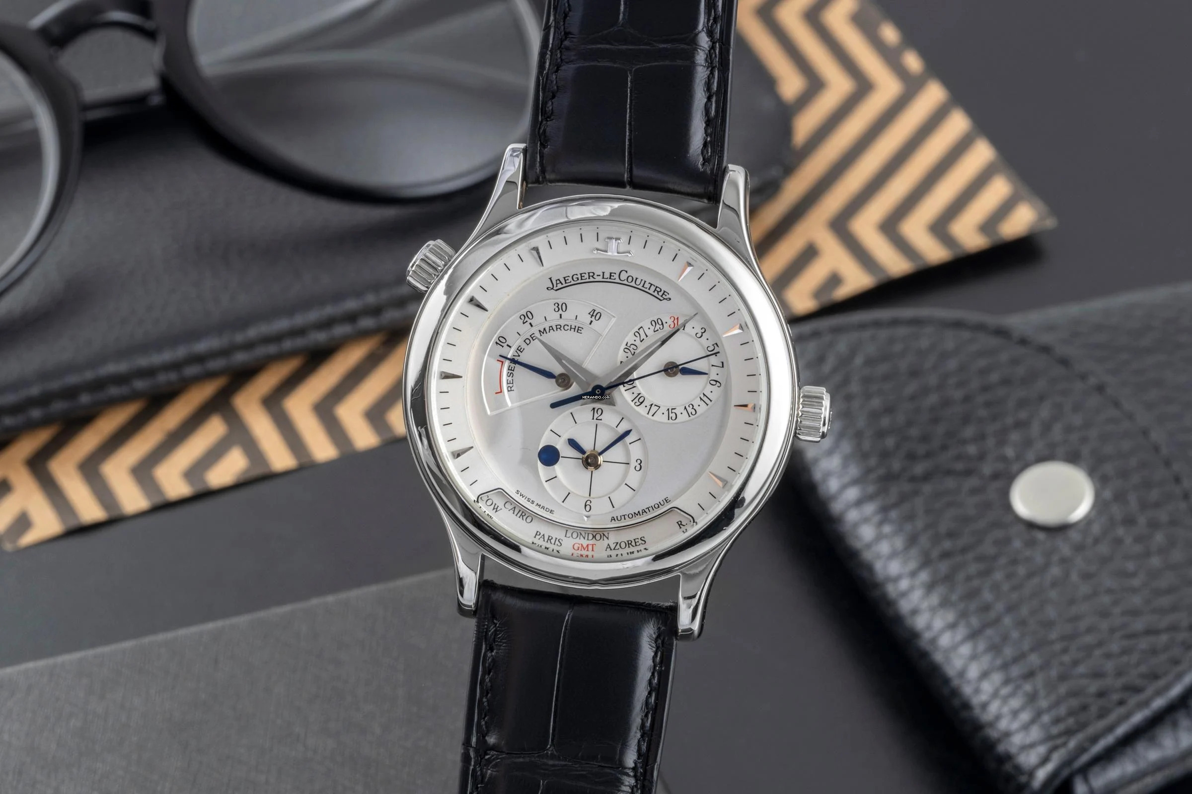  Jaeger-LeCoultre Master Geographic Automatik Herrenuhr Q1428420 142.8.92 