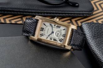 Thumbnail von Cartier Tank Américaine LM 18k (0,750) Gold Quarz Herrenuhr Ref W2600951 8012905