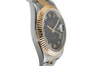 Thumbnail von Rolex Datejust II Black Roman Stahl Gold Automatik Herrenuhr Oyster Ref. 116333