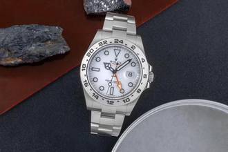Thumbnail von Rolex Explorer II White Dial Edelstahl Automatik Herrenuhr Ref. 216570 B&P 2020