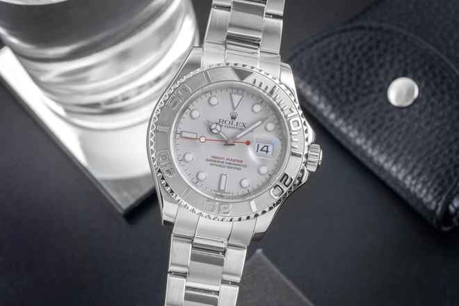  Rolex Yacht-Master 40 Oyster Stahl Platin Automatik Herren Ref. 16622 B&P 2003 