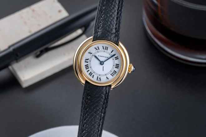  Cartier Vendome 18k (0,750) Gold Handaufzug Damenuhr Ref. 6708 Vintage 