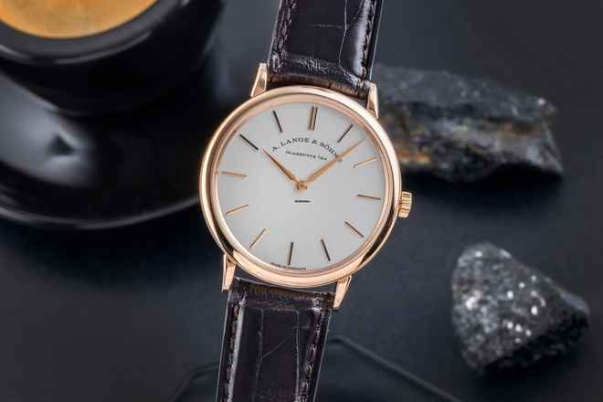  A. Lange & Söhne Saxonia 18k (0,750) Rotgold Handaufzug Herrenuhr Ref. 201.033 