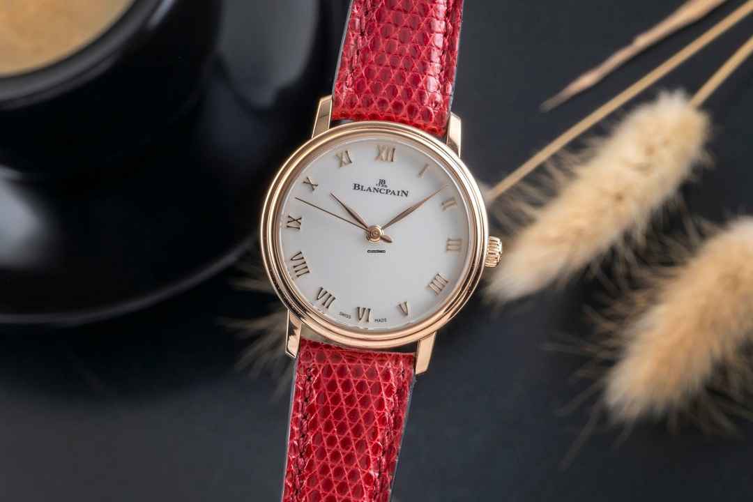  Blancpain Villeret Ultraflach 18k Rotgold Automatik Damenuhr Ref 6104-3642-55A Papiere 2019 