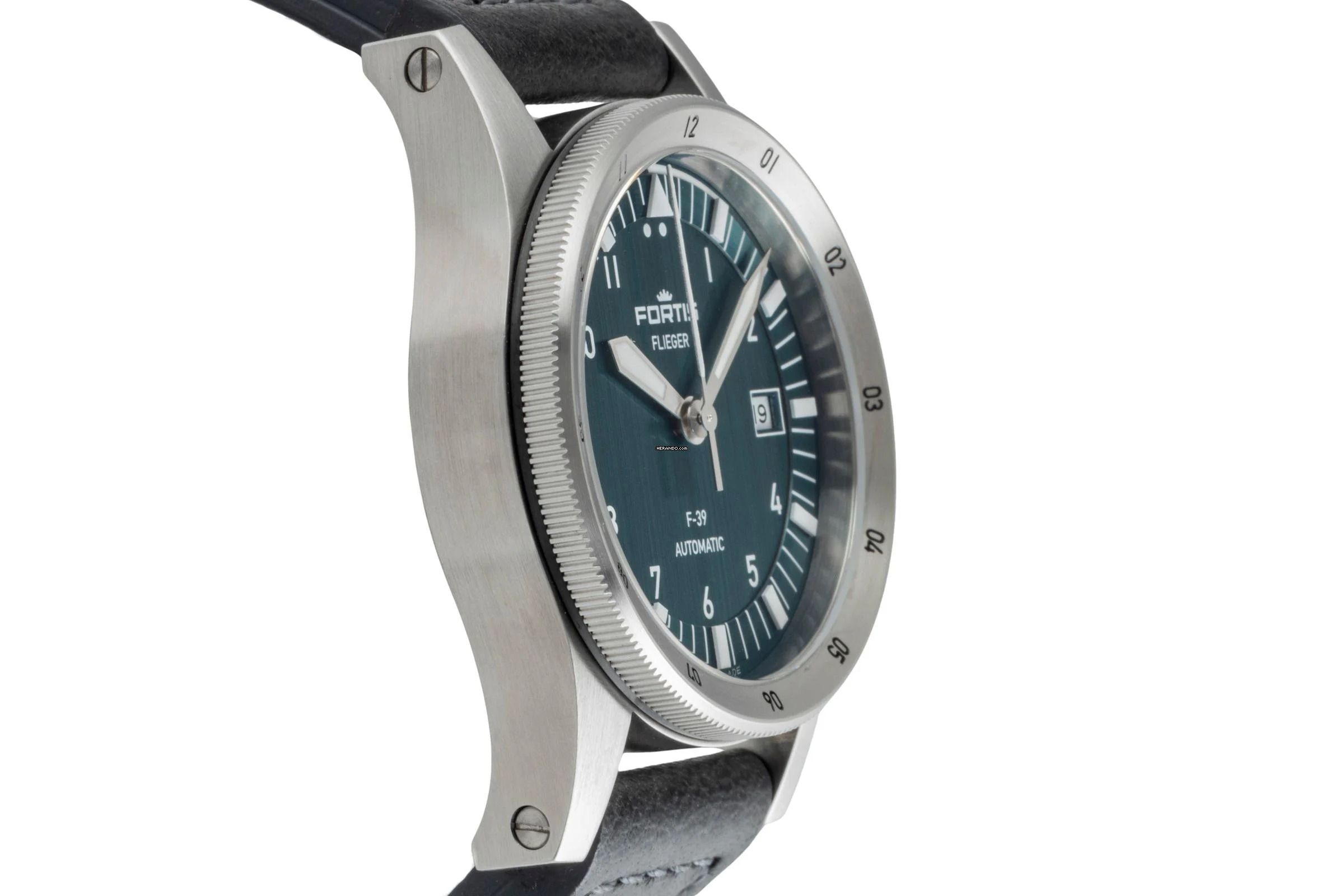 Thumbnail von Fortis F-39 Flieger F-39 Petrol Edelstahl Automatik Herrenuhr Ref. F422.0029 Box