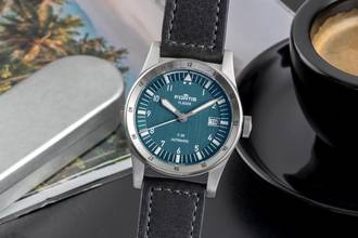 Thumbnail von Fortis F-39 Flieger F-39 Petrol Edelstahl Automatik Herrenuhr Ref. F422.0029 Box