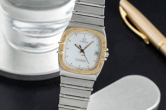 Thumbnail von Omega Constellation Quartz Stahl / Gold Quarz Herrenuhr Ref. 398.0877 Papiere 1986