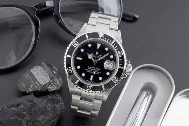  Rolex Submariner Date 1000ft Oyster Edelstahl Automatik Ref. 16610T B&P 2007 