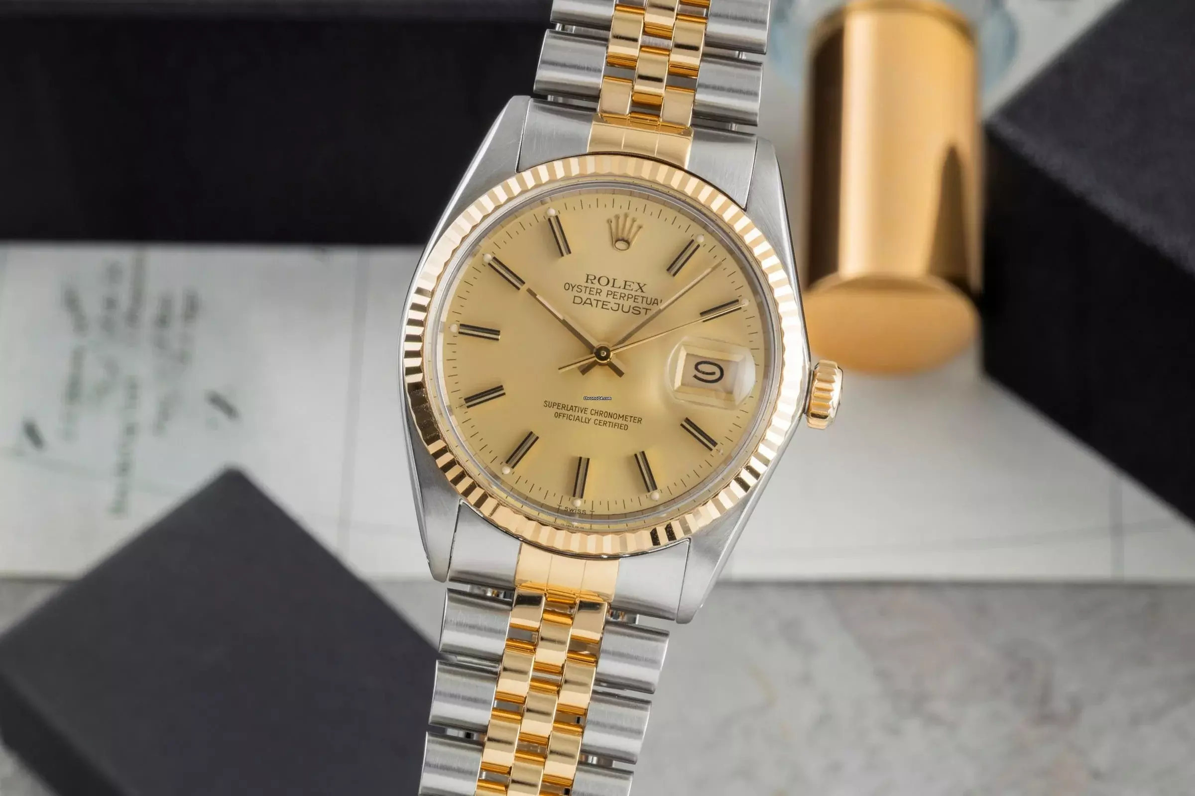 Rolex Datejust 36 Oyster Perpetual Stahl / Gold Automatik Ref. 16013 Klassiker