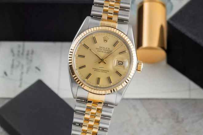  Rolex Datejust 36 Oyster Perpetual Stahl / Gold Automatik Ref. 16013 Klassiker 