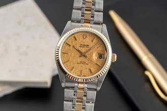 Thumbnail von Tudor Prince Date Stahl / Gold Linen Dial Automatik Ref. 74033 Klassiker