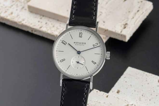  NOMOS Tangente Glashütte Tangente Stahl Handaufzug Herrenuhr Ref. 139 B&P 2019 