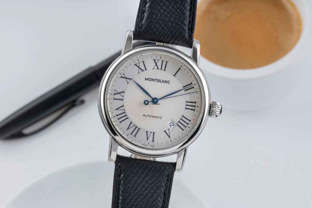  Montblanc Meisterstück Stahl Automatik Herrenuhr Ref. 7068 