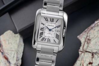 Thumbnail von Cartier Tank Anglaise Silver Dial Stahl Automatik Herrenuhr Ref. W5310009