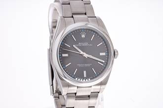 Thumbnail von Rolex Oyster Perpetual 39 Grey – 114300 – like NEW – 09/2015 Full Set
