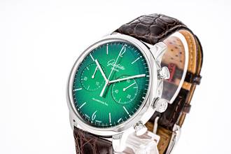 Thumbnail von Glashütte Original Sixties Chrono Green Annual Edition – 1-39-34-05-22-04 – like NEW – 07/2021 Full Set