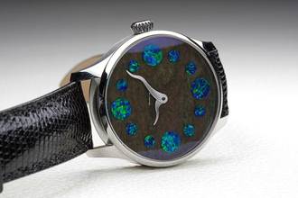 Thumbnail von JoshSeine Luzern Black Velvet Obsidian mit 12 Opalen Unique Piece