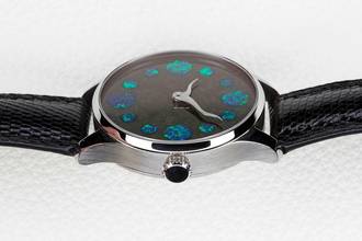 Thumbnail von JoshSeine Luzern Black Velvet Obsidian mit 12 Opalen Unique Piece