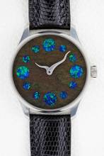  JoshSeine Luzern Black Velvet Obsidian mit 12 Opalen Unique Piece 